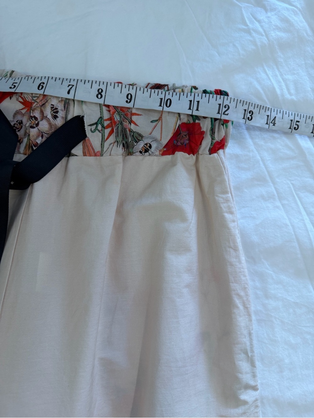 ANGELA MARA Wide Leg Pull on Floral Cotton Pants Italy S - Picture 12 of 15